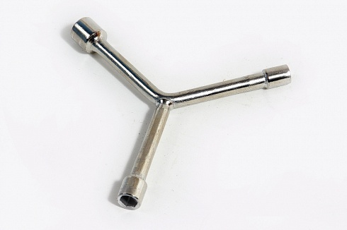 Ключ балонный хромированный тройник, 12X14X17mm // HARDEN