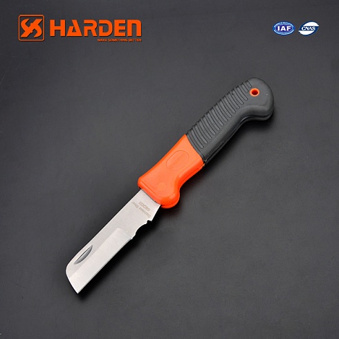 Нож универсальный складной для электрика 195мм.// HARDEN
