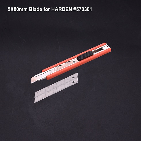 Лезвия для ножа 10 шт, 9х80мм, сталь SK5// HARDEN